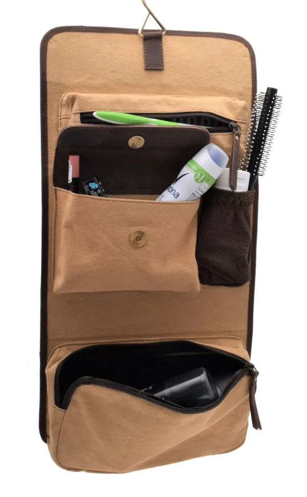 Menzo MB52 Kulturtasche Büffelleder/marone- Kulturbeutel