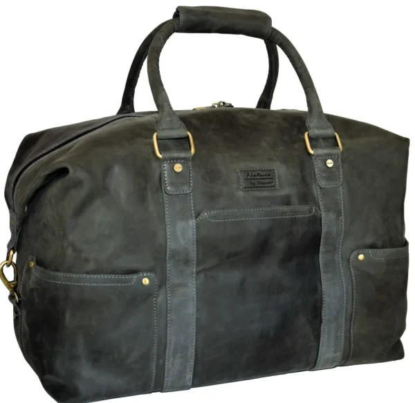 Menzo MB21 Reisetasche Büffelleder/schwarz- Reisetaschen