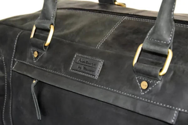 Menzo MB20 Reisetasche Büffelleder/schwarz- Reisetaschen