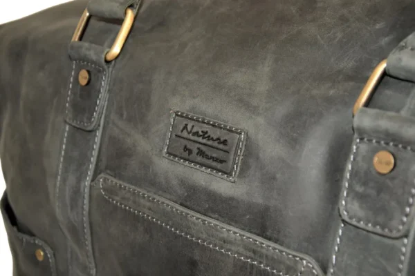 Menzo MB21 Reisetasche Büffelleder/schwarz- Reisetaschen