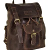 Menzo MB3 Rucksack Büffelleder/marone- Rucksäcke