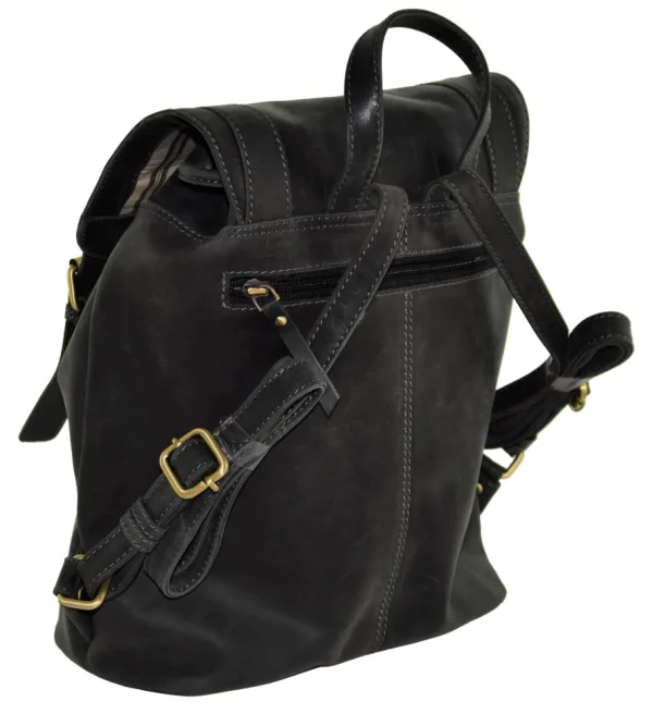 Menzo MB3 Rucksack Büffelleder/schwarz- Rucksäcke
