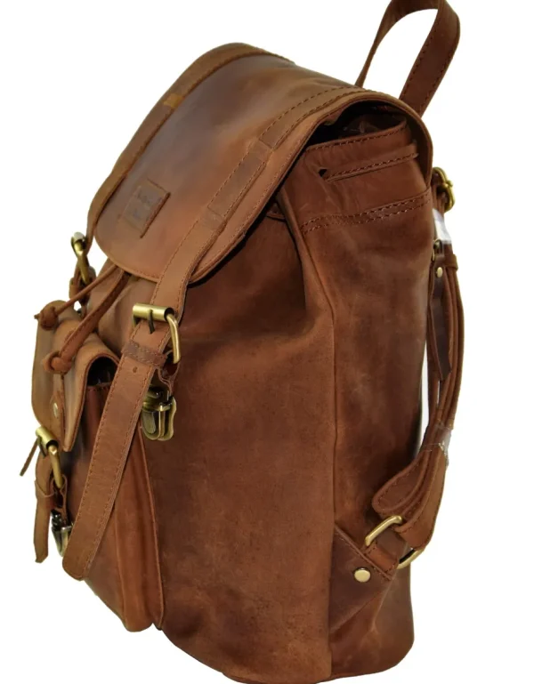 Menzo MB3 Rucksack Büffelleder/deltabraun- Rucksäcke