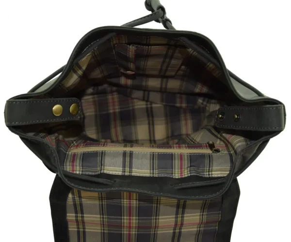 Menzo MB3 Rucksack Büffelleder/schwarz- Rucksäcke
