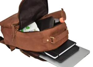 Menzo MB59 Rucksack Büffelleder/deltabraun- Rucksäcke