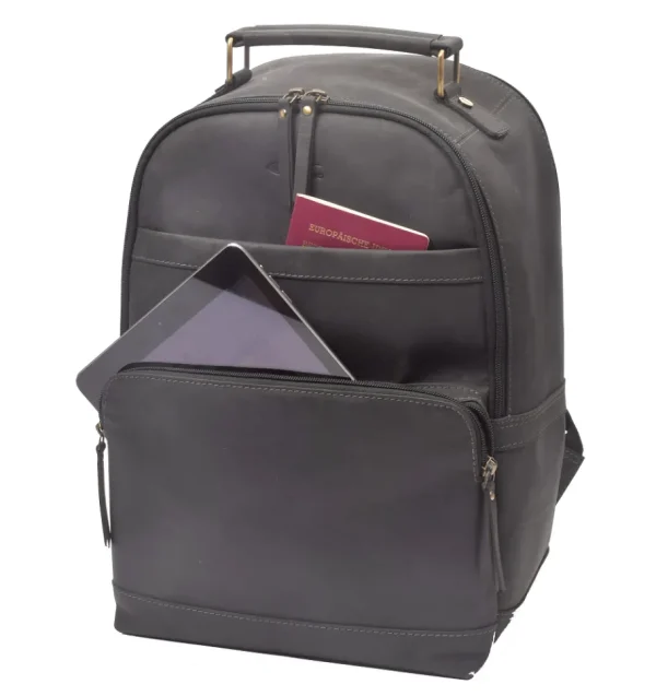 Menzo MB59 Rucksack Büffelleder/schwarz- Rucksäcke