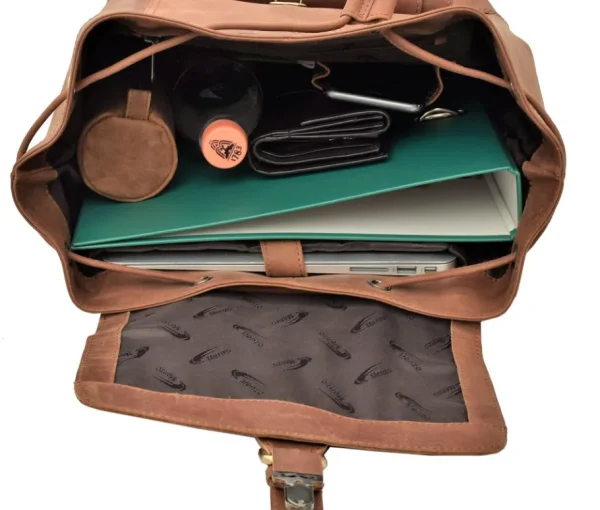 Menzo MB60 Rucksack Büffelleder/deltabraun- Rucksäcke