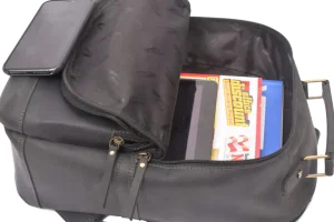 Menzo MB59 Rucksack Büffelleder/schwarz- Rucksäcke