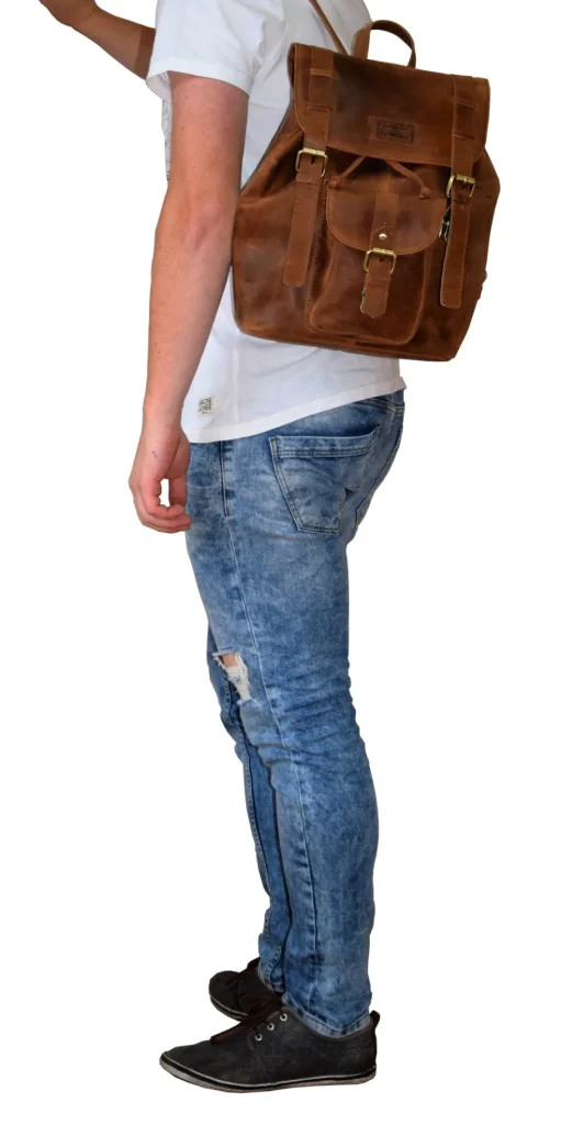 Menzo MB3 Rucksack Büffelleder/deltabraun- Rucksäcke