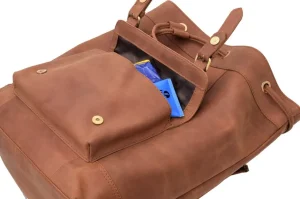 Menzo MB60 Rucksack Büffelleder/deltabraun- Rucksäcke