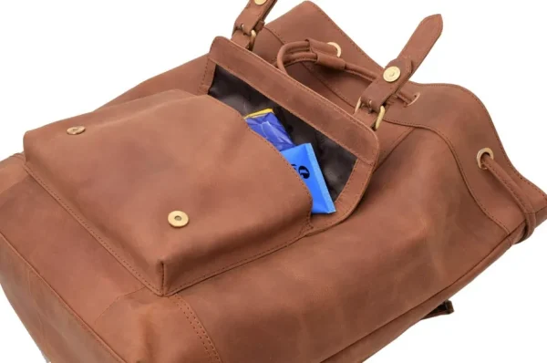Menzo MB60 Rucksack Büffelleder/deltabraun- Rucksäcke