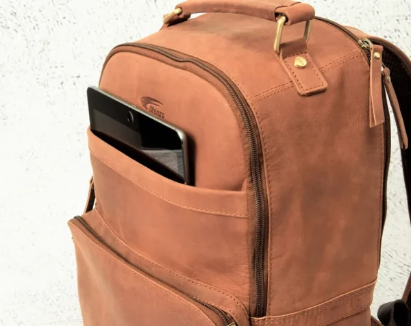 Menzo MB59 Rucksack Büffelleder/deltabraun- Rucksäcke