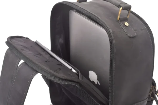 Menzo MB59 Rucksack Büffelleder/schwarz- Rucksäcke