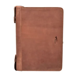 Menzo MB24 Schreibmappe A4 Büffelleder/deltabraun- Schreibmappen A4