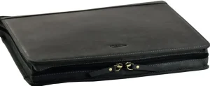 Menzo MB24 Schreibmappe A4 Büffelleder/schwarz- Schreibmappen A4