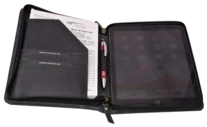 Menzo MB57 Schreibmappe A5 Büffelleder/schwarz- Schreibmappen A5 | Schreibmappen A4
