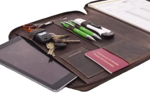 Menzo MB47 Schreibmappe A4 Büffelleder/marone- Schreibmappen A4
