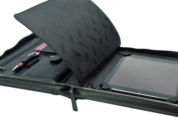 Menzo MB101 Schreibmappe A4 Nappaleder/schwarz- Schreibmappen A4
