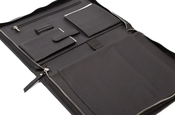 Menzo MB101 Schreibmappe A4 Nappaleder/schwarz- Schreibmappen A4