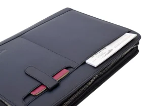 Menzo MB101 Schreibmappe A4 Nappaleder/navy- Schreibmappen A4