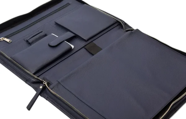 Menzo MB101 Schreibmappe A4 Nappaleder/navy- Schreibmappen A4