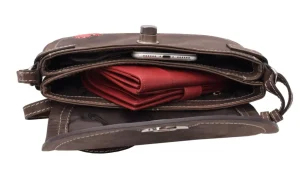 Menzo MB201 Trachtentasche Büffelleder/marone- Umhängetaschen - Shopper