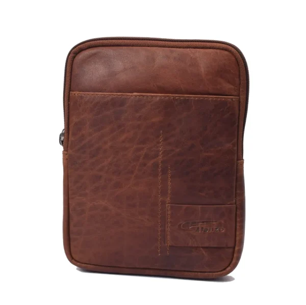 Menzo MB109 Umhängetasche Büffelleder/cognac- Umhängetaschen - Shopper