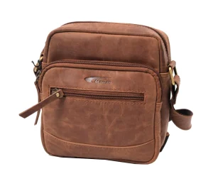 Menzo MB115 Umhängetasche Büffelleder/deltabraun- Umhängetaschen - Shopper