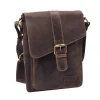 Menzo MB117 Umhängetasche Büffelleder/marone- Umhängetaschen - Shopper