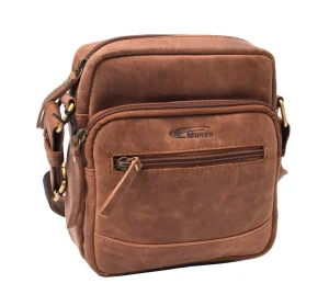 Menzo MB115 Umhängetasche Büffelleder/deltabraun- Umhängetaschen - Shopper