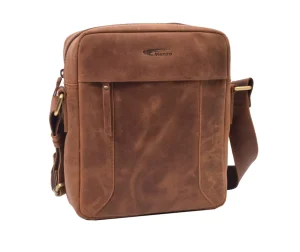 Menzo MB114 Umhängetasche Büffelleder/deltabraun- Umhängetaschen - Shopper