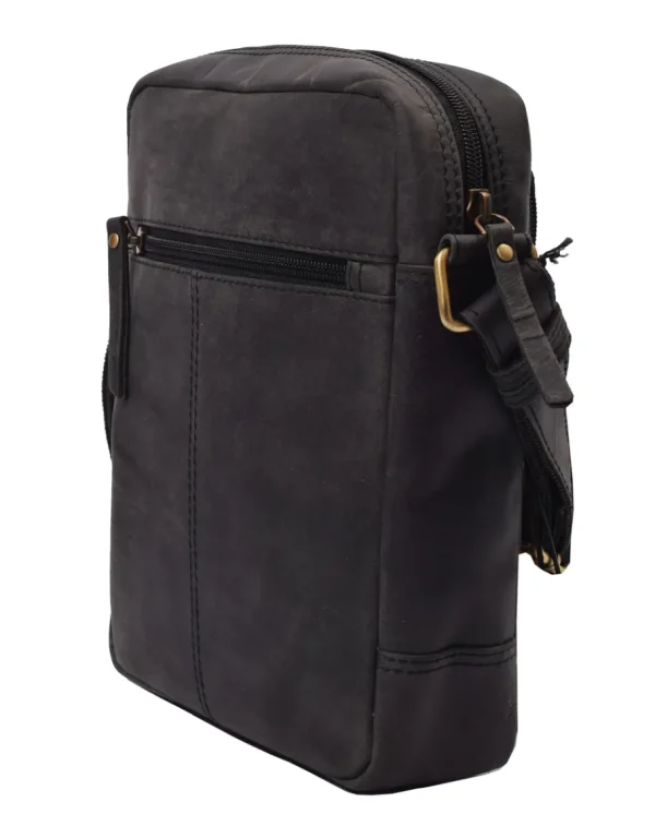Menzo MB116 Umhängetasche Büffelleder/schwarz- Umhängetaschen - Shopper