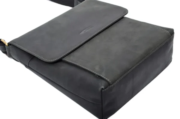 Menzo MB81 Umhängetasche Büffelleder/schwarz- Umhängetaschen - Shopper | Laptoptaschen