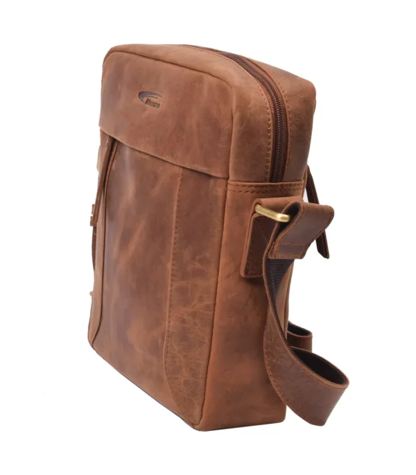 Menzo MB114 Umhängetasche Büffelleder/deltabraun- Umhängetaschen - Shopper