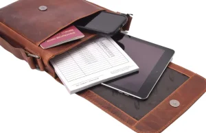 Menzo MB110 Umhängetasche Büffelleder/cognac- Umhängetaschen - Shopper