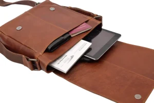 Menzo MB111 Umhängetasche Büffelleder/cognac- Umhängetaschen - Shopper | Laptoptaschen