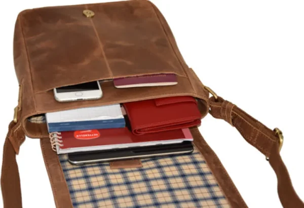 Menzo MB8 Umhängetasche Büffelleder/deltabraun- Umhängetaschen - Shopper | Laptoptaschen