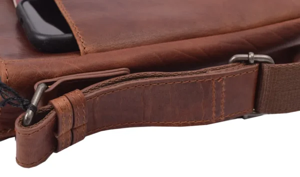 Menzo MB110 Umhängetasche Büffelleder/cognac- Umhängetaschen - Shopper