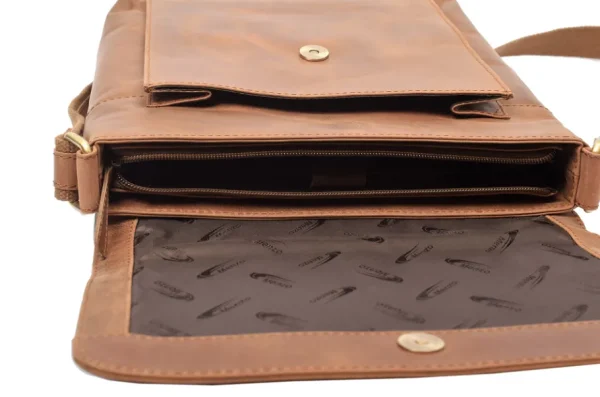 Menzo MB81 Umhängetasche Büffelleder/deltabraun- Umhängetaschen - Shopper | Laptoptaschen