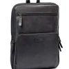 Menzo MB64D - Rucksack Rindsleder/blau für 13,3 Zoll Laptop- Rucksäcke