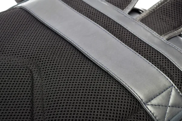 Menzo MB64D - Rucksack Rindsleder/blau für 13,3 Zoll Laptop- Rucksäcke