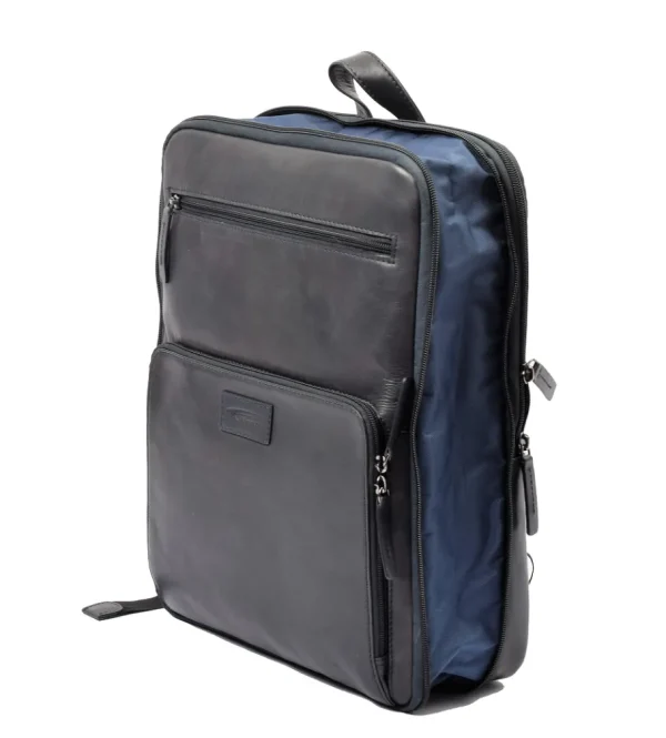 Menzo MB64D - Rucksack Rindsleder/blau für 13,3 Zoll Laptop- Rucksäcke