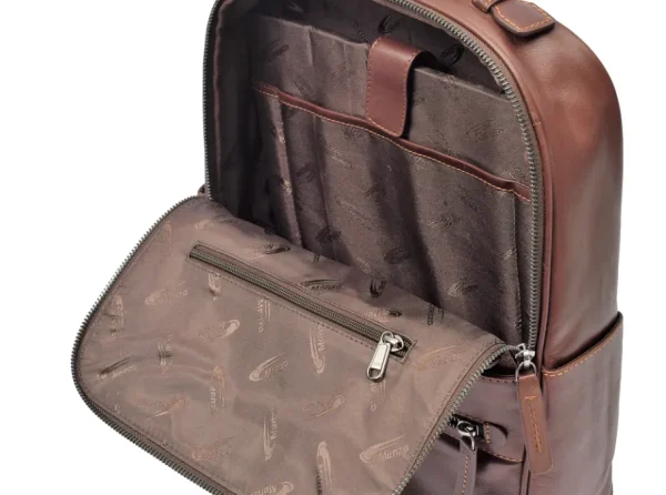 Menzo MB66D - Rucksack Rindsleder/braun- Rucksäcke