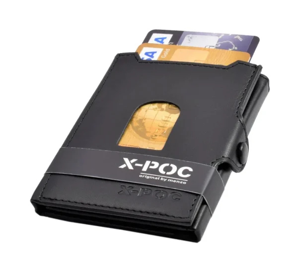 Menzo X-POC 7048 Kreditkarten Slim-Wallet Nappaleder/schwarz- X-poc