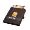 Menzo X-POC 7048 Kreditkarten Slim-Wallet Rindsleder/ dunkelbraun- X-poc