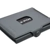 Menzo X-POC 7049 Kreditkarten Slim-Wallet mit Münzfach Rindsleder/grau- X-poc