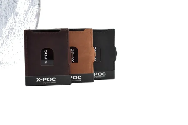 Menzo X-POC 7048 Kreditkarten Slim-Wallet Rindsleder/ dunkelbraun- X-poc