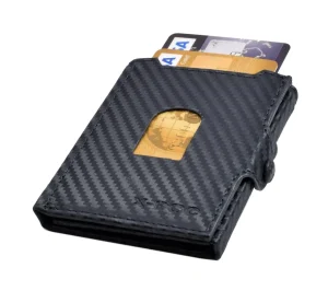Menzo X-POC 7048 Kreditkarten Slim-Wallet Rindsleder/carbon-blau- X-poc