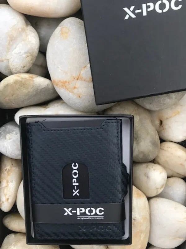 Menzo X-POC 7048 Kreditkarten Slim-Wallet Rindsleder/carbon-blau- X-poc